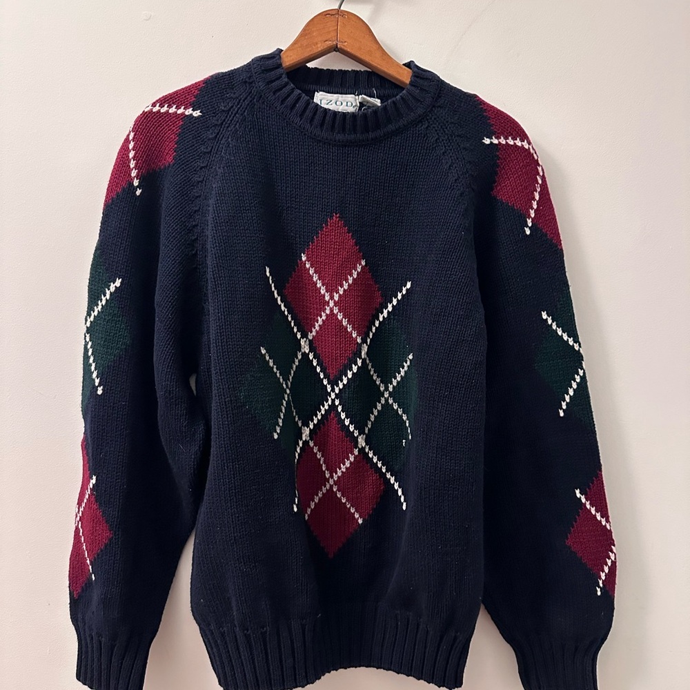 Izod Argyle Knit Sweater